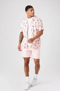 Floral Line Art Graphic Shirt