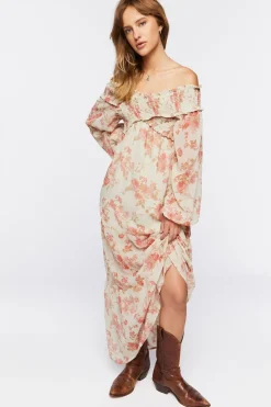 Floral Off-The-Shoulder Maxi Dress