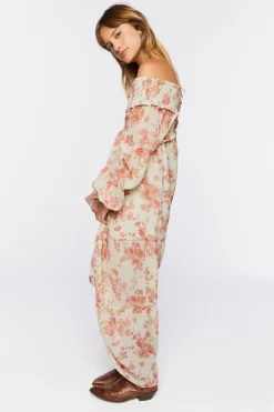 Floral Off-The-Shoulder Maxi Dress