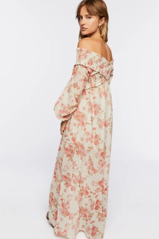 Floral Off-The-Shoulder Maxi Dress