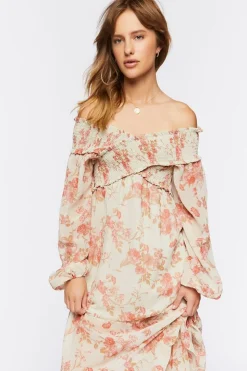 Floral Off-The-Shoulder Maxi Dress