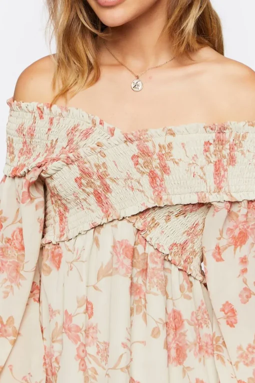 Floral Off-The-Shoulder Maxi Dress