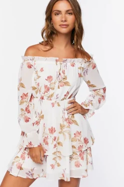 Floral Off-The-Shoulder Mini Dress