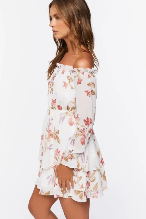Floral Off-The-Shoulder Mini Dress