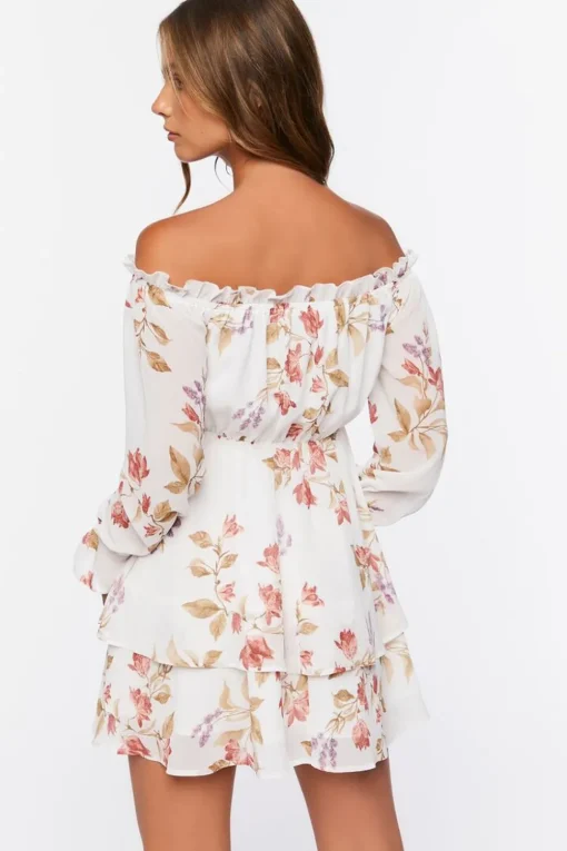 Floral Off-The-Shoulder Mini Dress