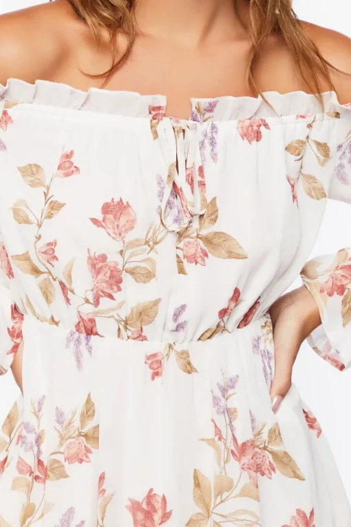 Floral Off-The-Shoulder Mini Dress