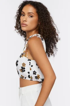 Floral One-Shoulder Crop Top