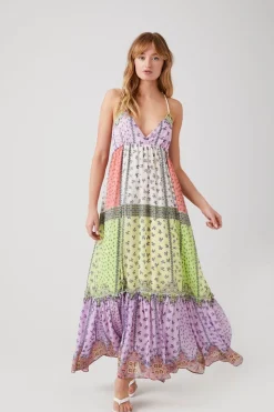 Floral Patchwork Babydoll Dress