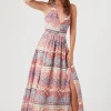 Floral Plunging Maxi Dress