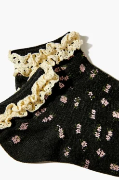 Floral Print Ankle Socks