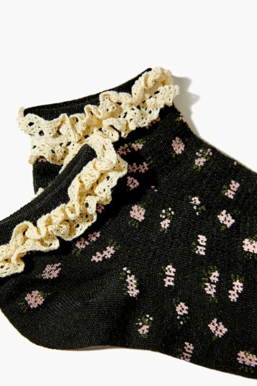 Floral Print Ankle Socks