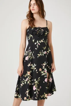 Floral Print Cami Midi Dress