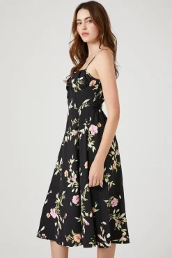 Floral Print Cami Midi Dress