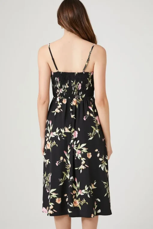 Floral Print Cami Midi Dress