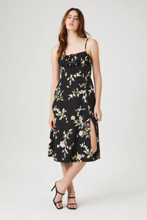 Floral Print Cami Midi Dress