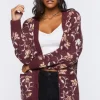 Floral Print Cardigan Sweater