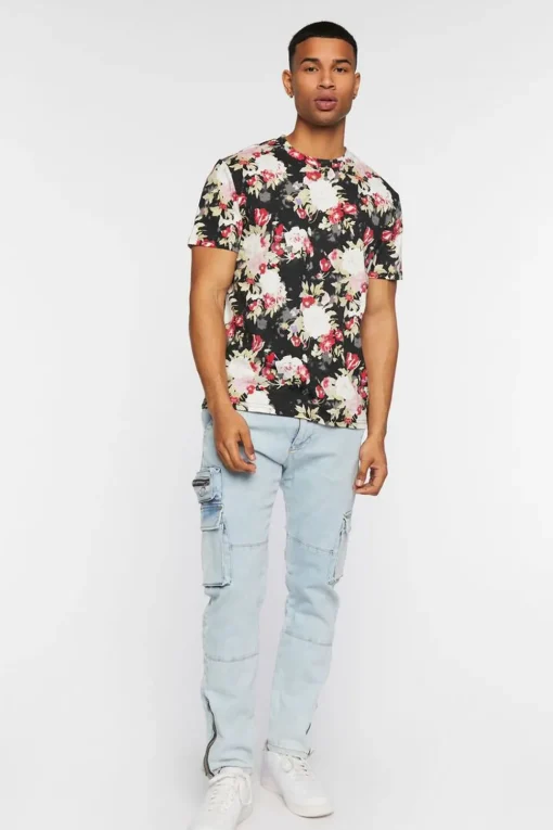 Floral Print Crew Tee