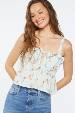 Floral Print Crop Top