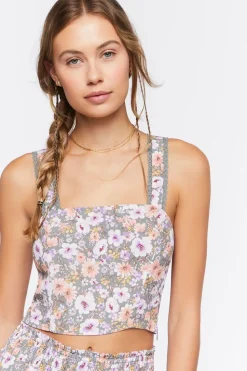 Floral Print Crop Top