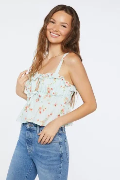 Floral Print Crop Top