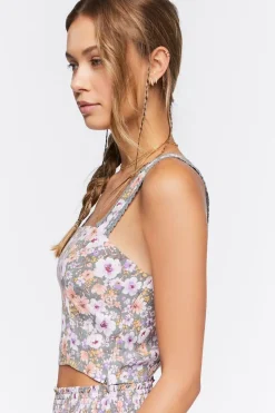 Floral Print Crop Top