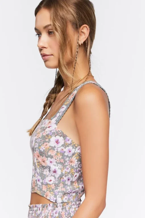 Floral Print Crop Top
