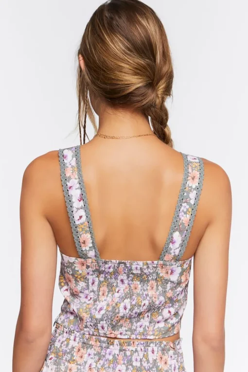 Floral Print Crop Top