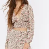 Floral Print Crop Top & Mini Skirt Set