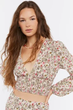 Floral Print Crop Top & Mini Skirt Set