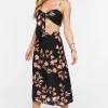 Floral Print Cropped Cami & Skirt Set