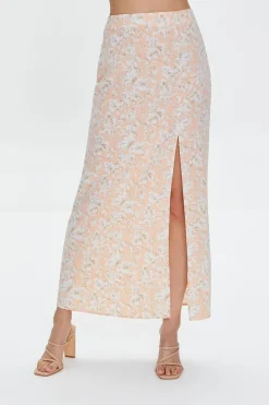 Floral Print Cropped Cami & Skirt Set