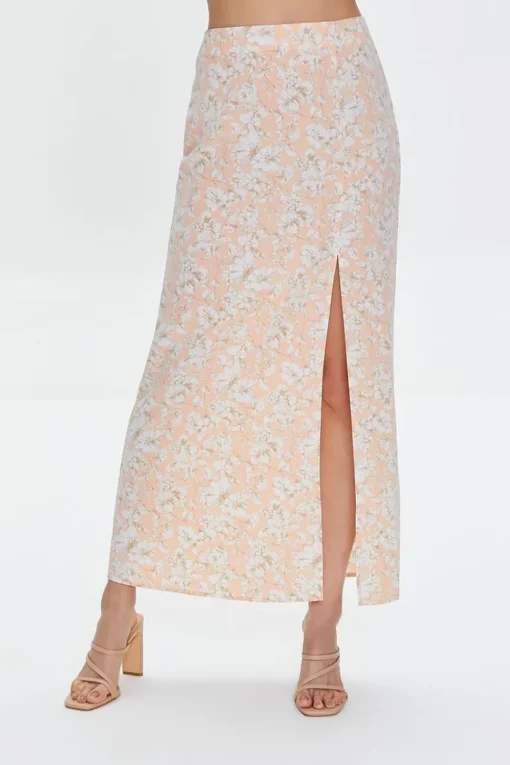 Floral Print Cropped Cami & Skirt Set