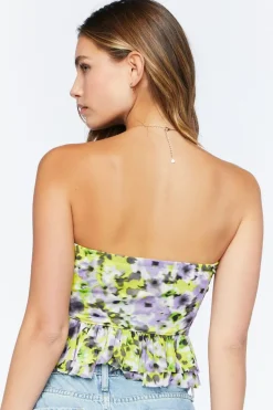 Floral Print Cropped Tube Top