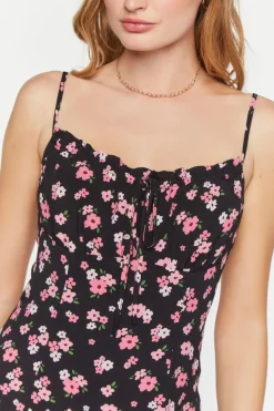 Floral Print Cutout Cami Dress