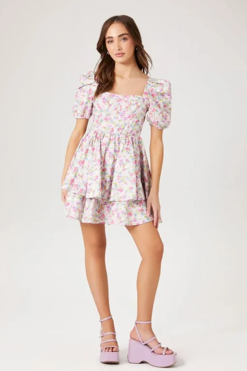 Floral Print Fit & Flare Dress