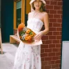 Floral Print Halter Midi Dress