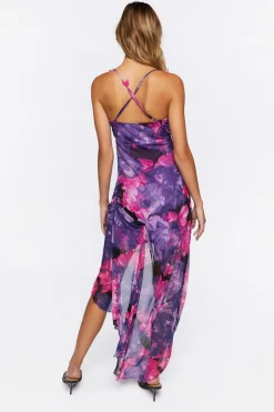 Floral Print High-Low Dress