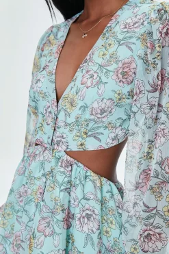 Floral Print High-Low Dress