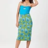 Floral Print Mesh Skirt