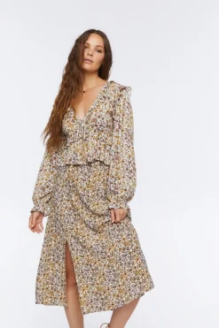 Floral Print Midi Skirt
