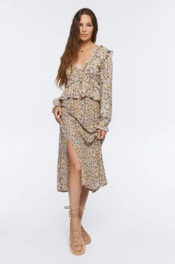 Floral Print Midi Skirt