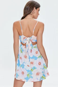 Floral Print Mini Babydoll Dress