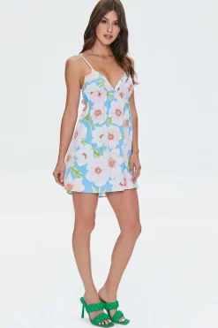 Floral Print Mini Babydoll Dress
