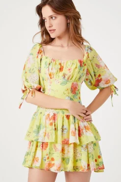 Floral Print Mini Dress