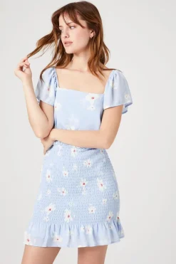 Floral Print Mini Dress