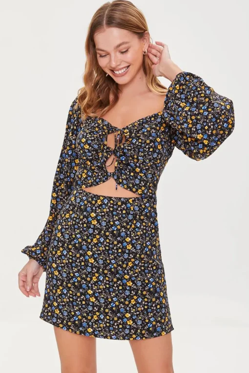 Floral Print Mini Dress