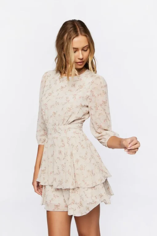 Floral Print Mini Dress