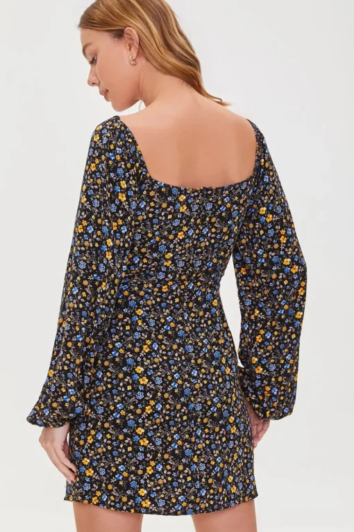 Floral Print Mini Dress