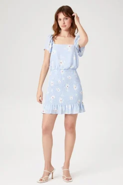 Floral Print Mini Dress