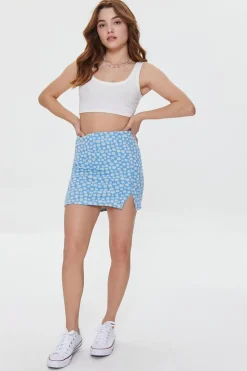 Floral Print Mini Skirt